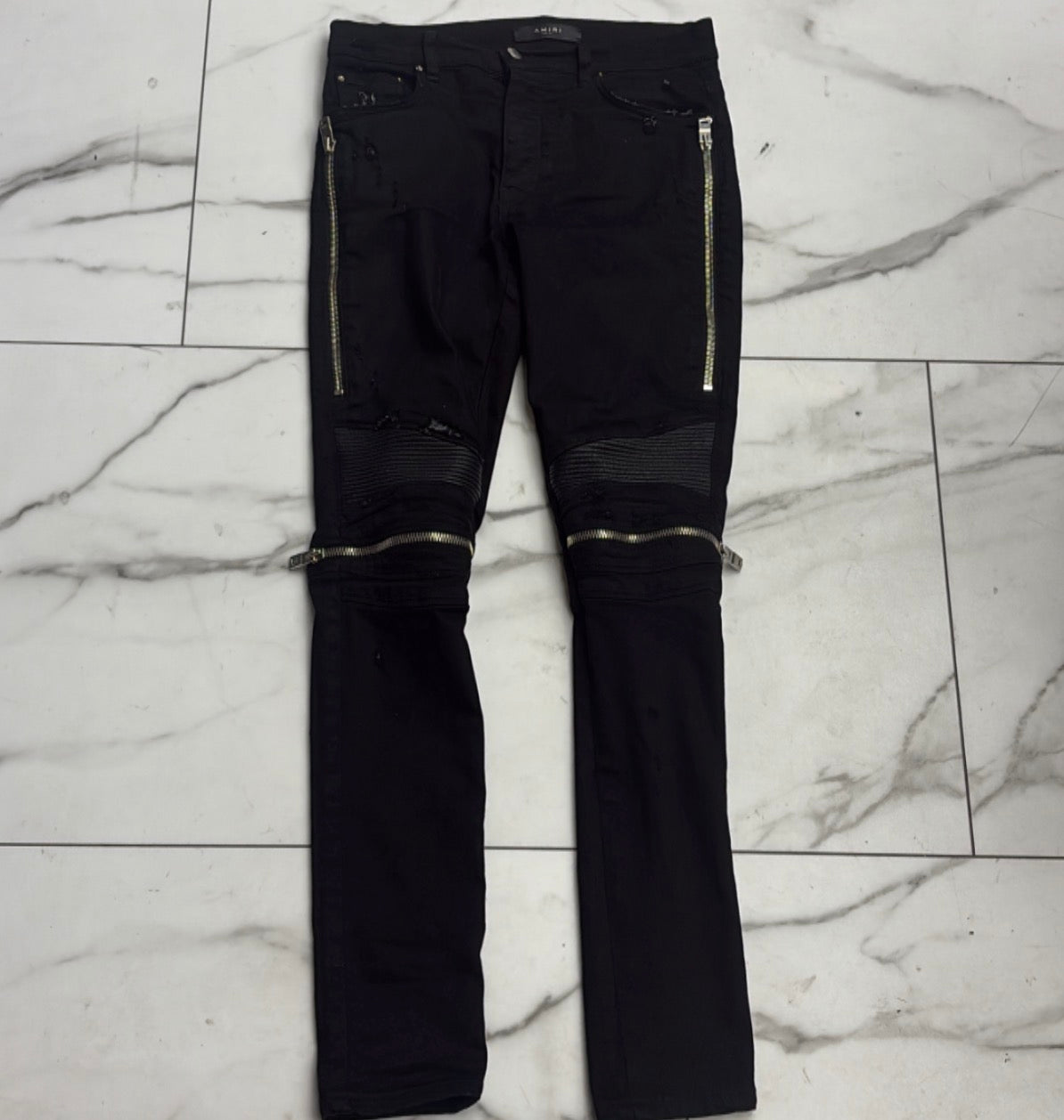 Amiri Black Zipper Jeans