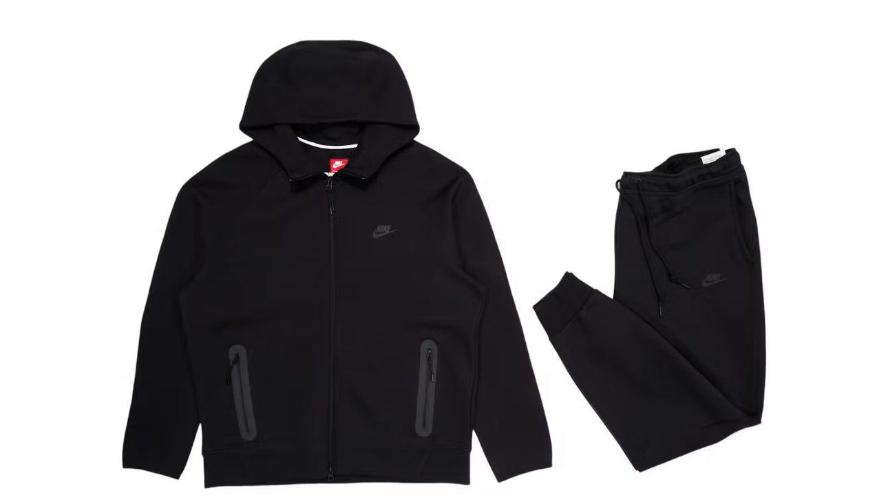 MNike Tech Fleece Black Zip Up Hoodie