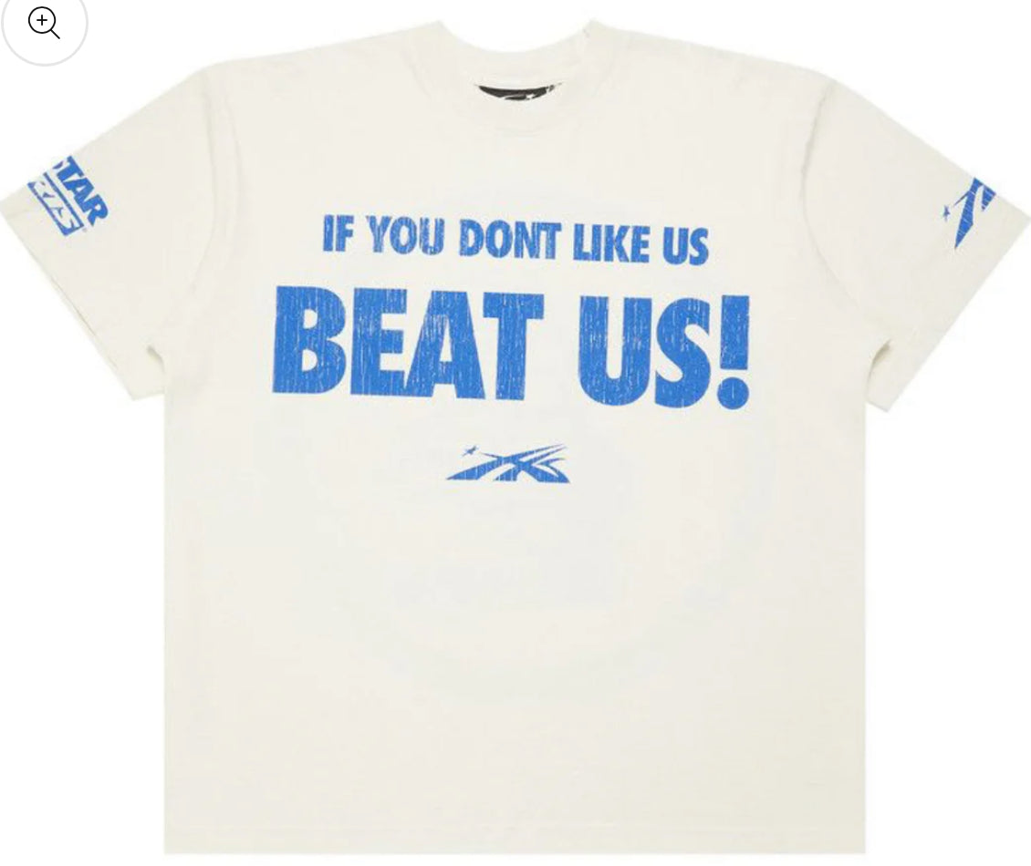 Hellstar Beat White Blue Tee