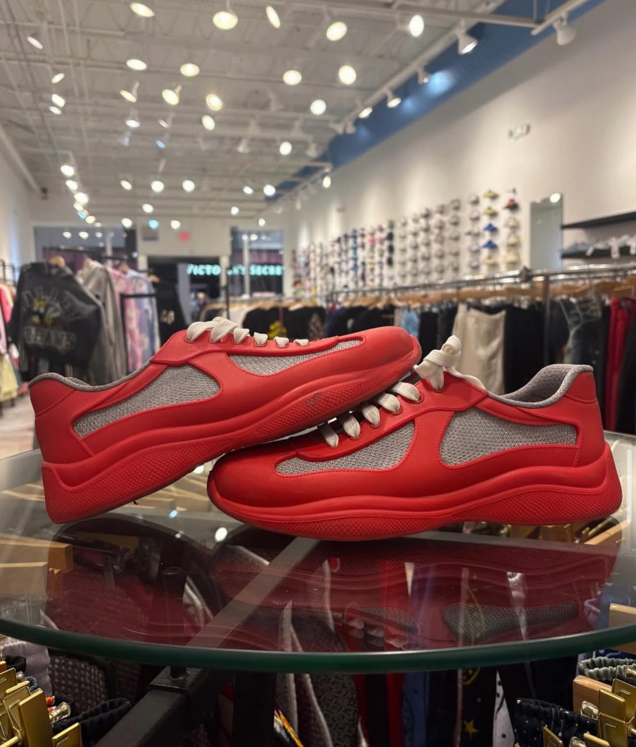 Prada Red Low Top Used No Box