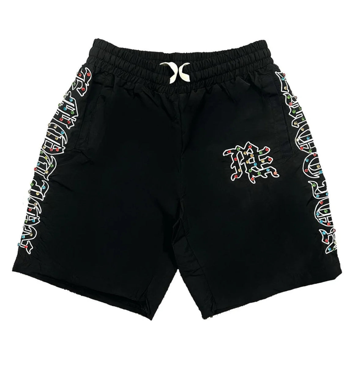 Mixed emotions #2 rhinestone black shorts