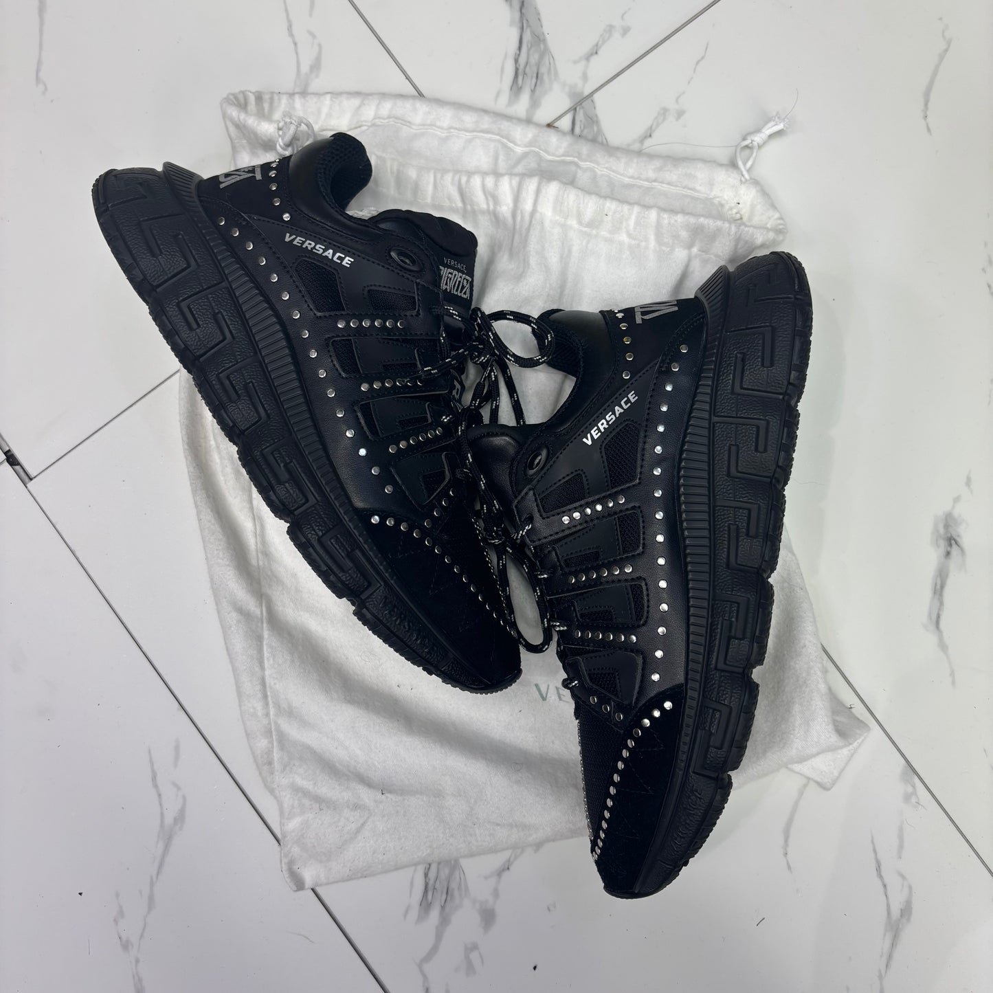 Versace Trigrecz Black and Sliver Used No box