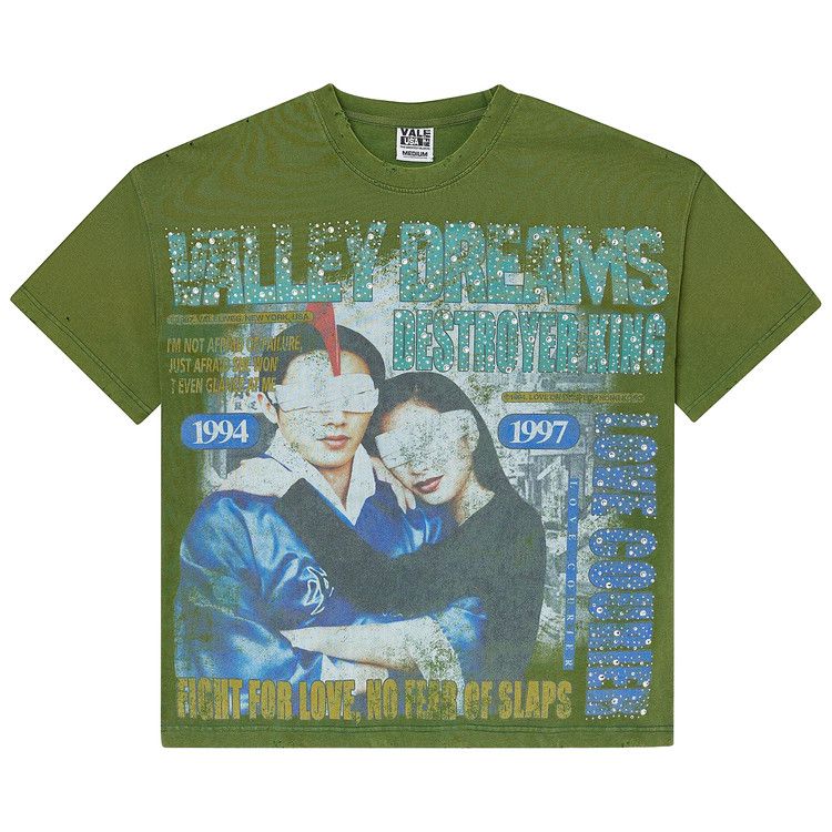 Vale forever robot bling green tee