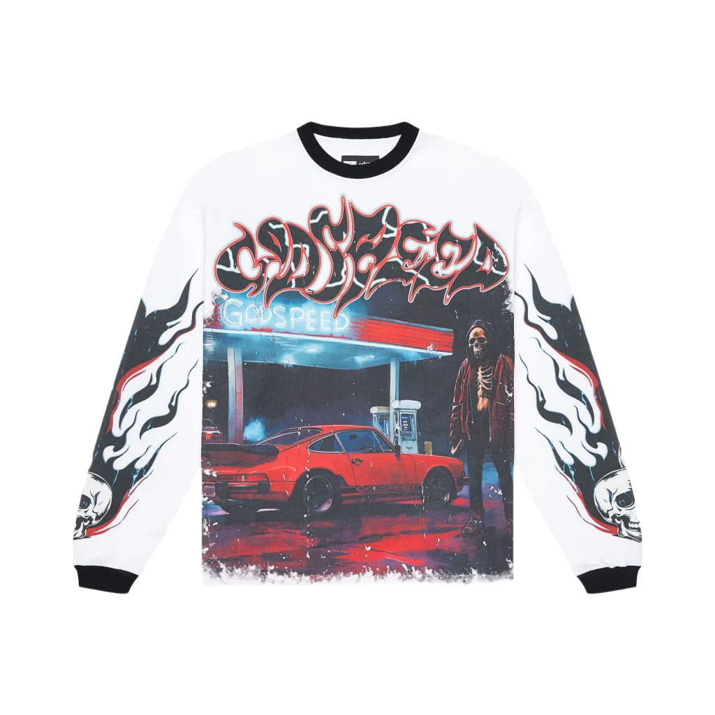 Godspeed "Pit Stop" White Long Sleeve