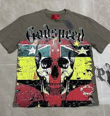 Godspeed Puzzle Skull Brown Tee