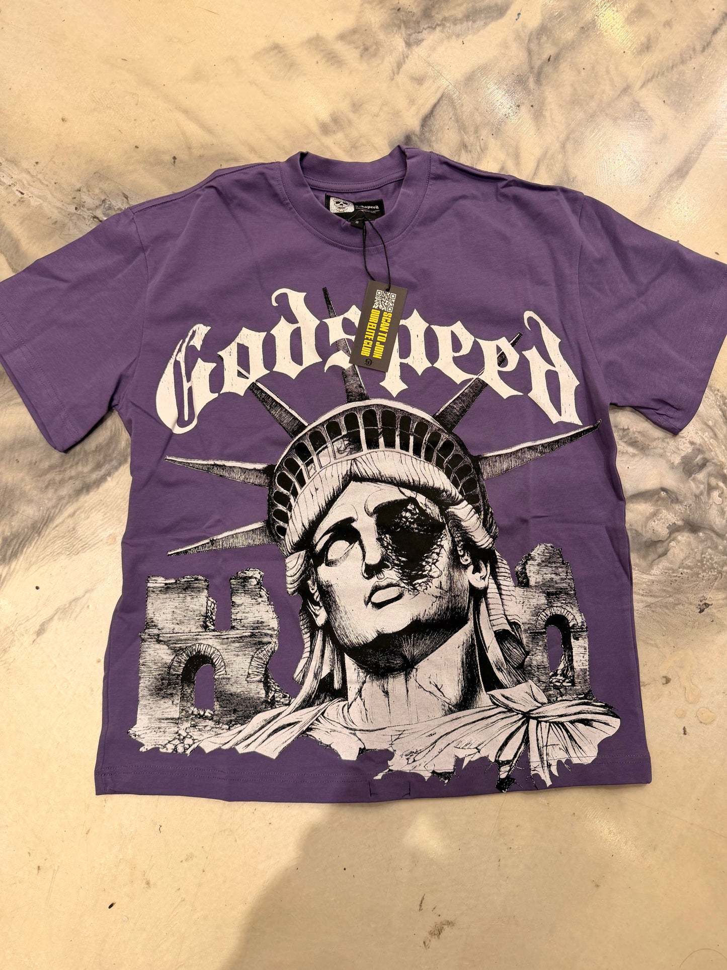Godspeed Purple R.O.M.E Tee