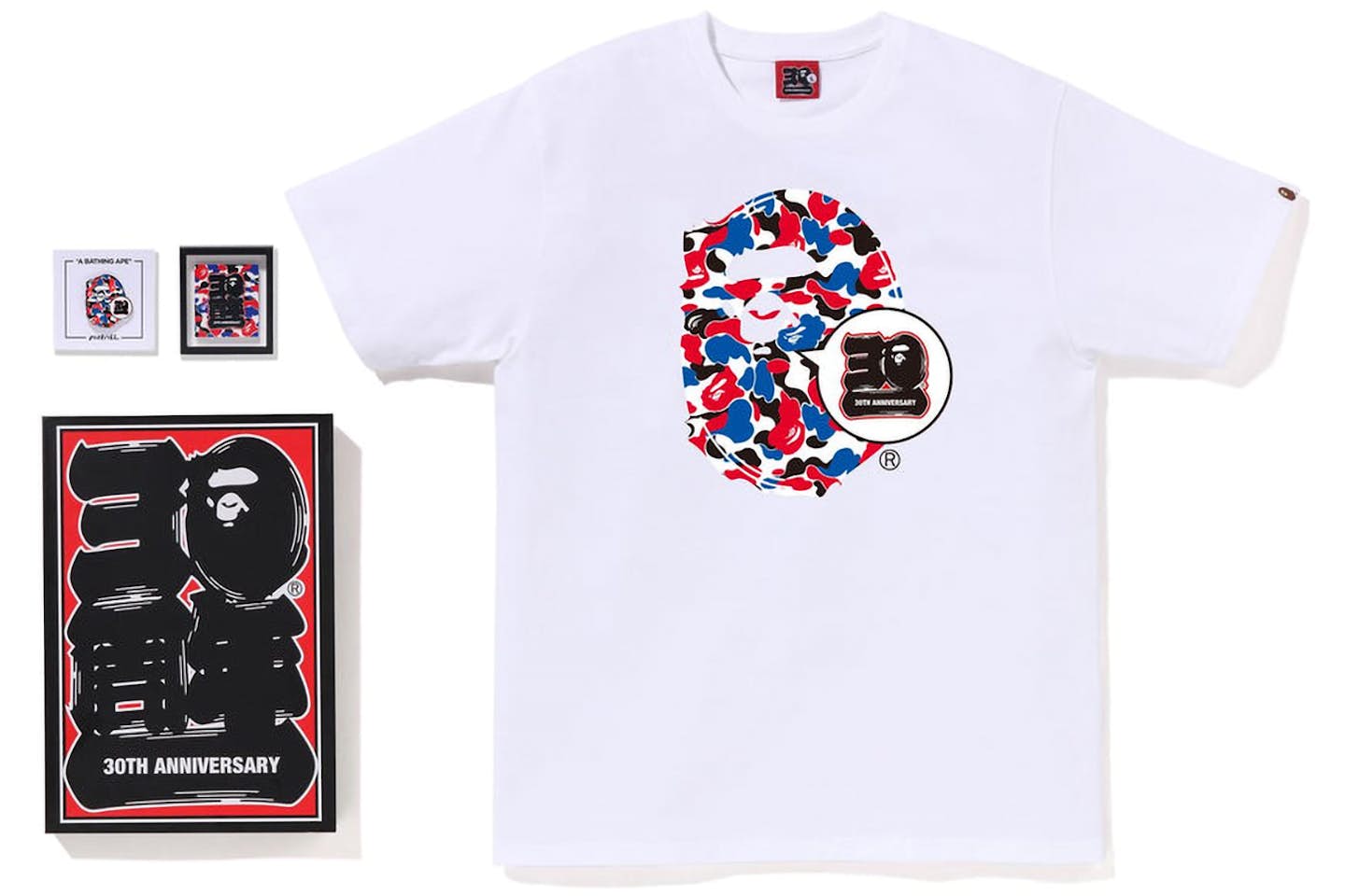 BAPE WhiteStore London Bape 30th Anniversary Ape Head Tee