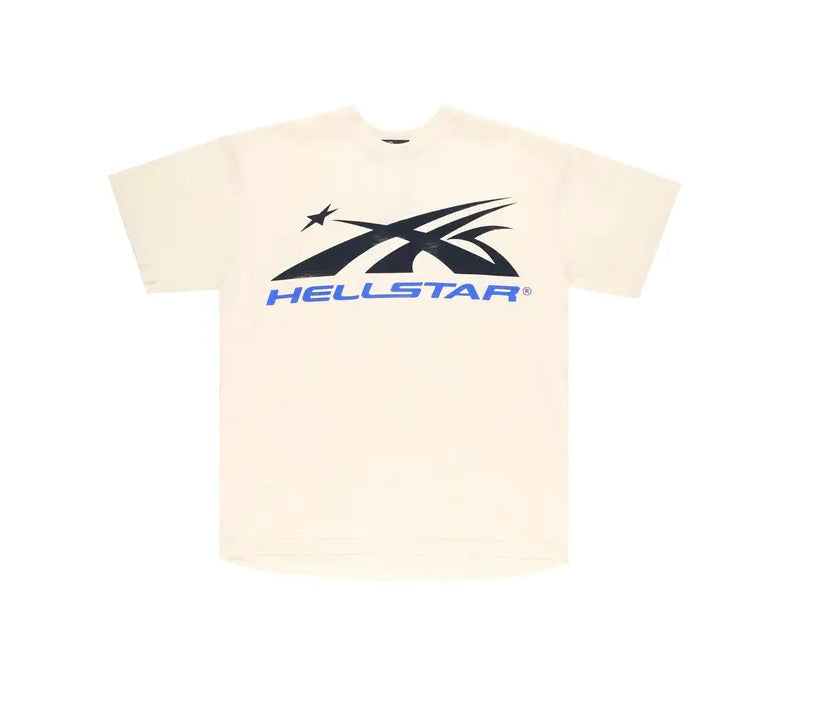Hellstar “Blue Sport Logo” Cream Gel Tee