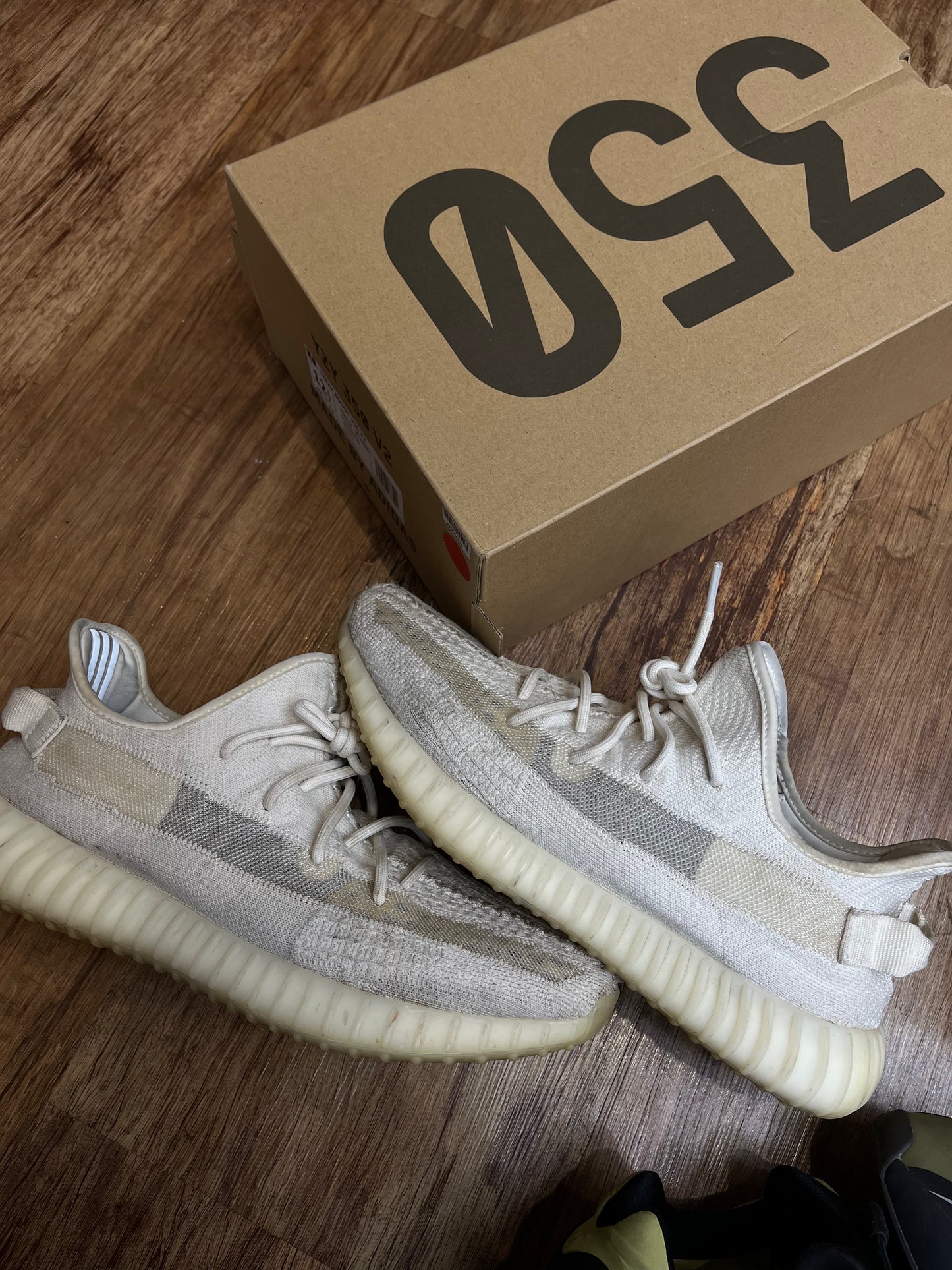 Yeezy 350 bone PRE OWNED WITH BOX