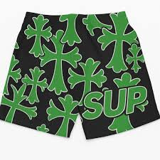 Sup Green Crosses Shorts