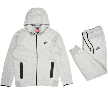 Grey Nike Tech Fleece Zip-Up Hoodie