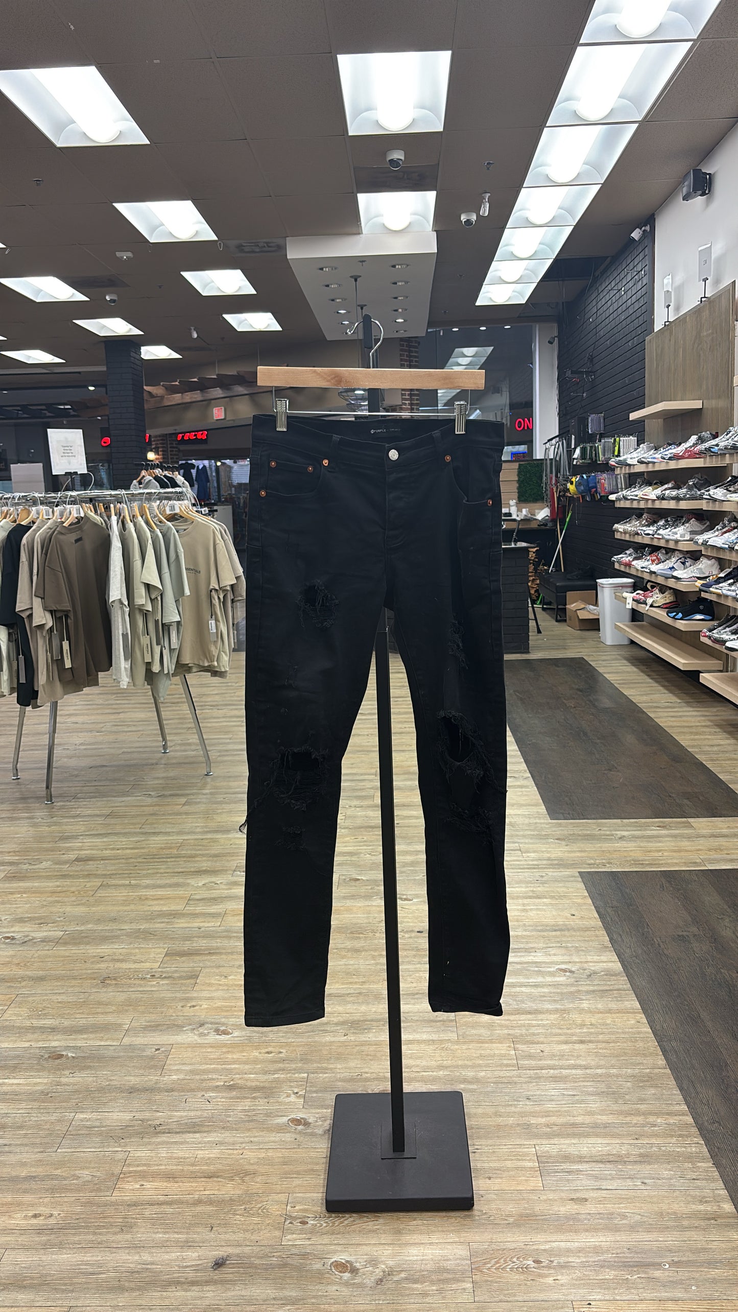 BLACK PURPLE JEANS USED WITH BACK TAG NO FRONT TAG