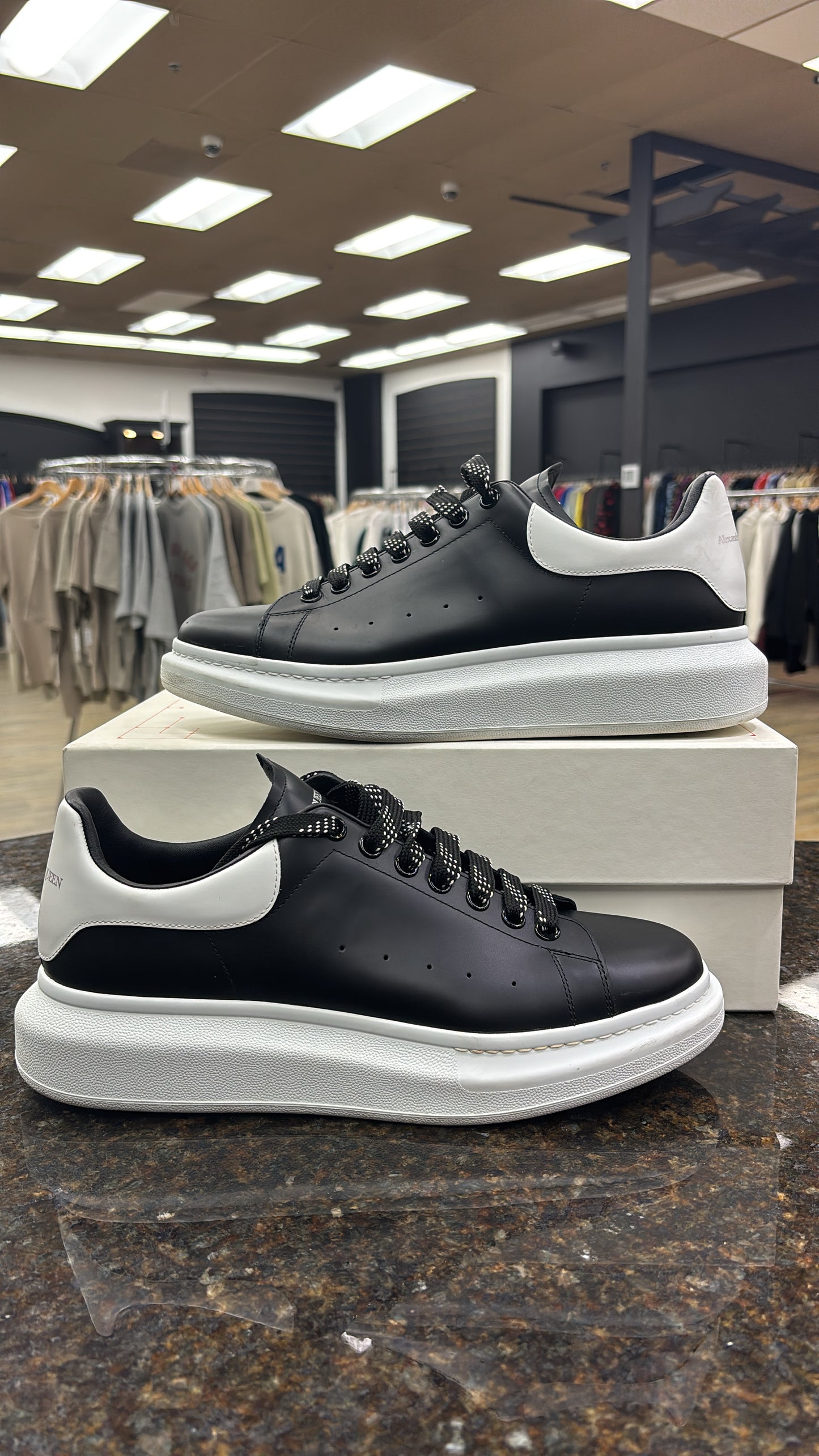 Alexander McQueen ‘Oversized Black White’ USED WITH BOX