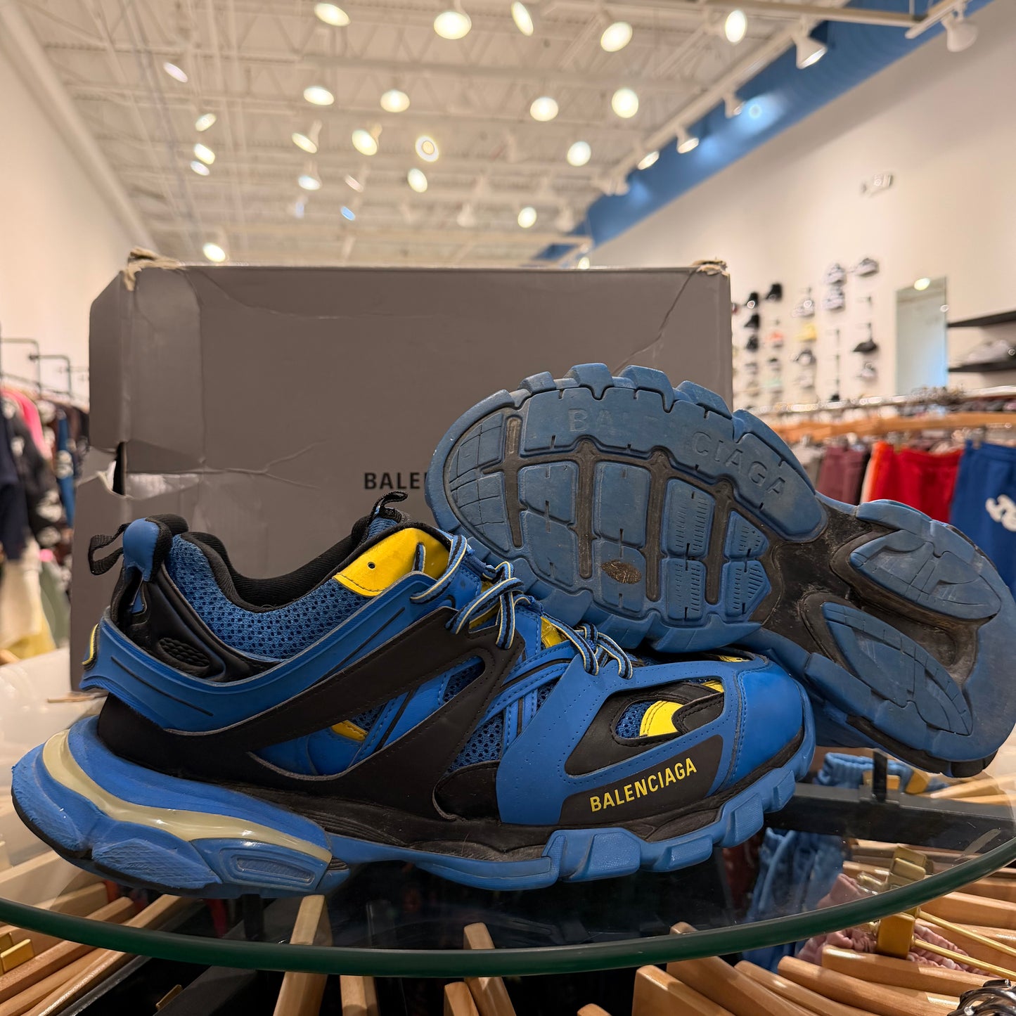 Balenciaga Track LED Blue Yellow Black Used OG ALL