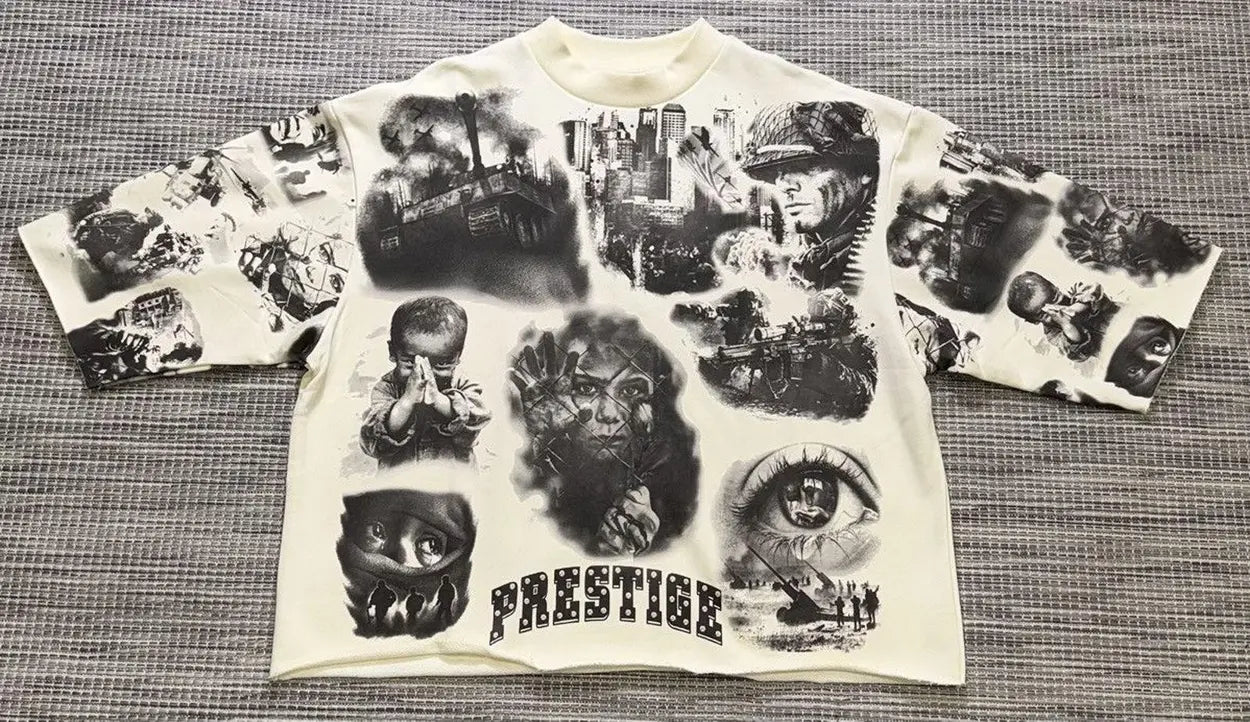 Prestige glory thru pain Cream/Black Tee