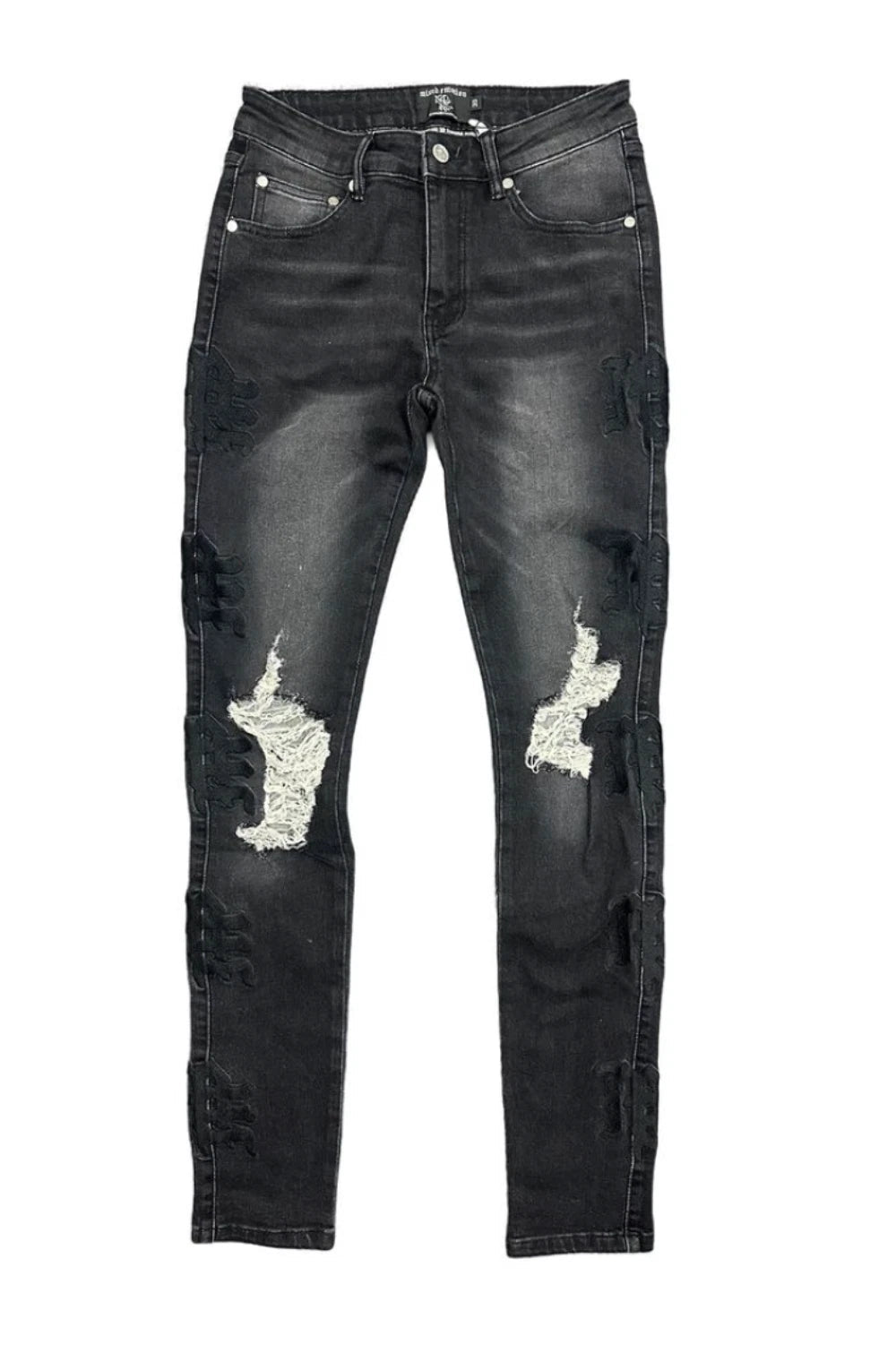 Mixed Emotions Black Monogram Denim Jeans