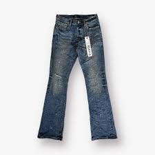 Purple Brand Stretch Flare Jean Paint Splatter