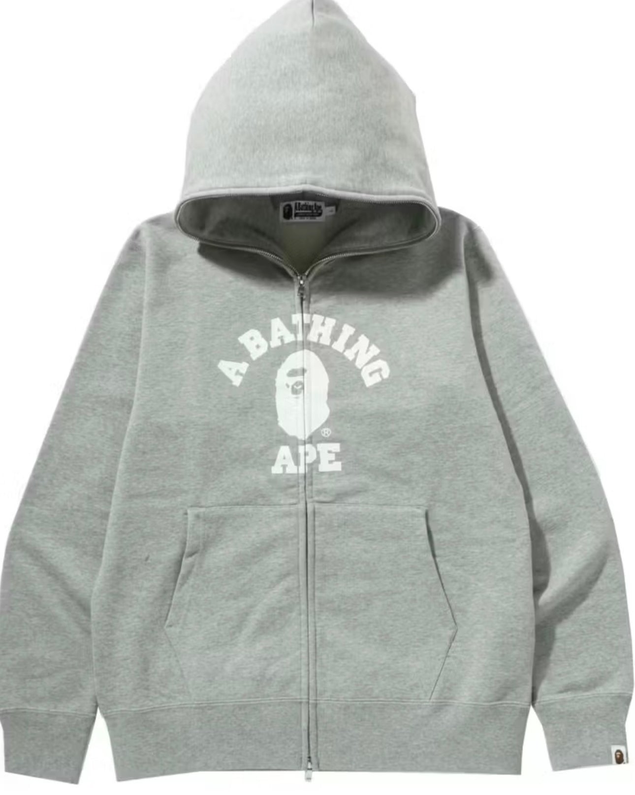 Bape Grey Zip Up Hoodie