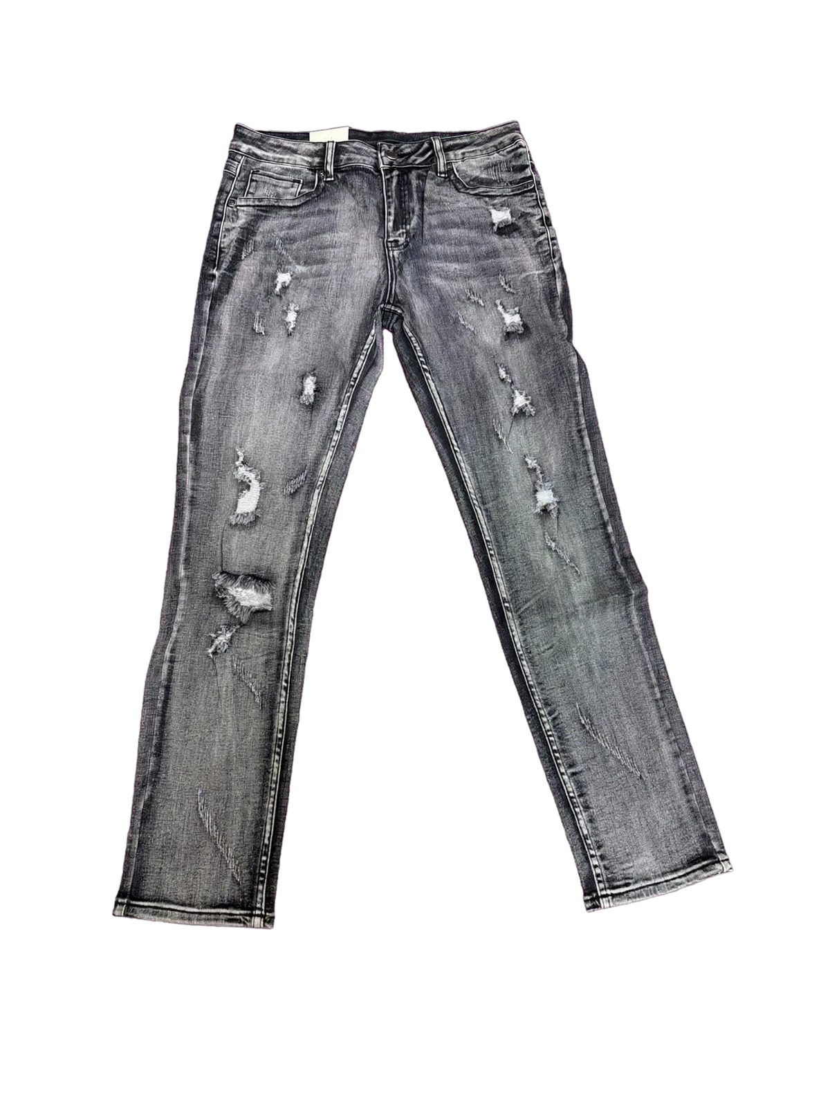 SBO Black Washed Grey White Hole Jeans