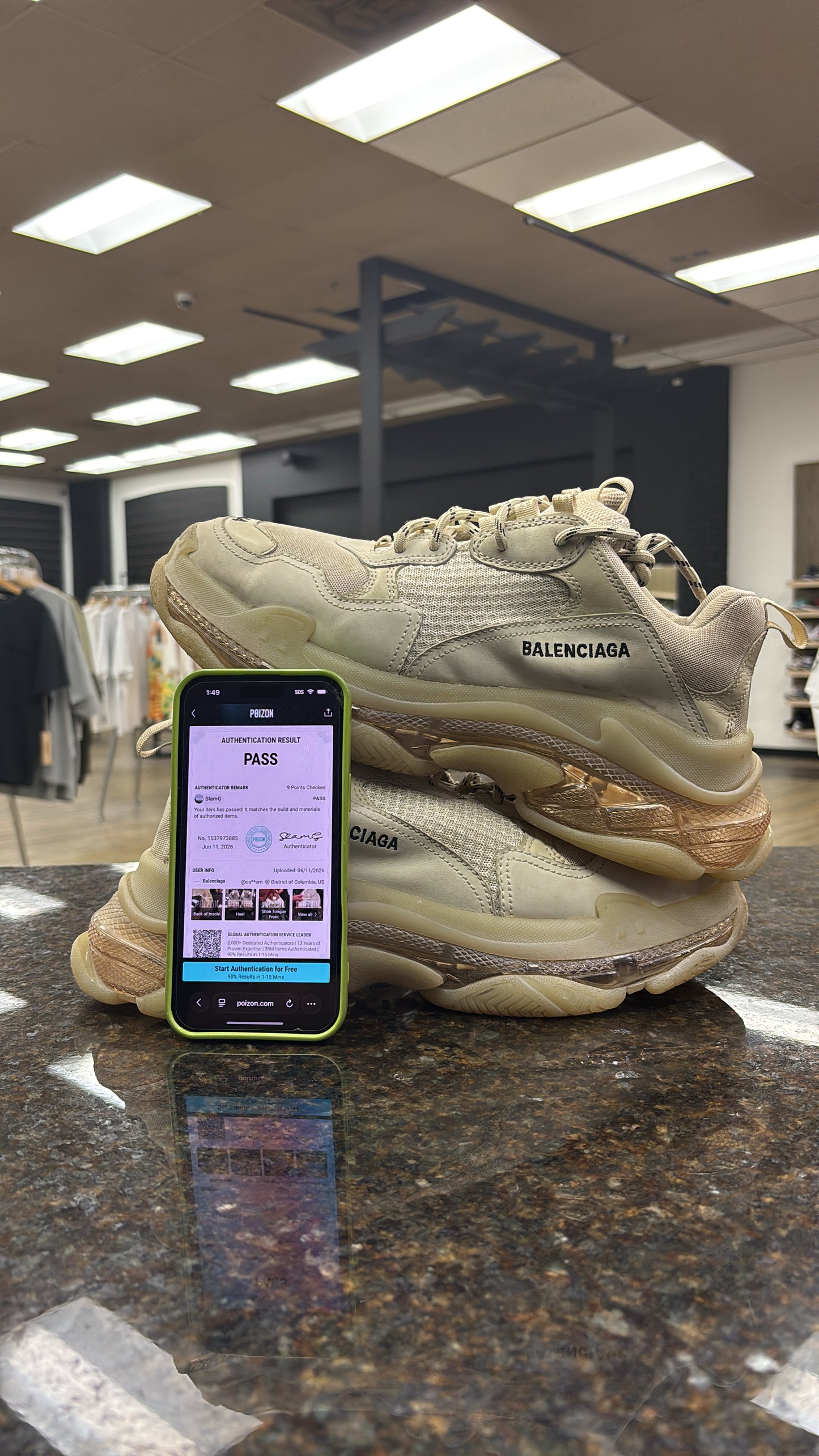 Balenciaga triple S preowned no box