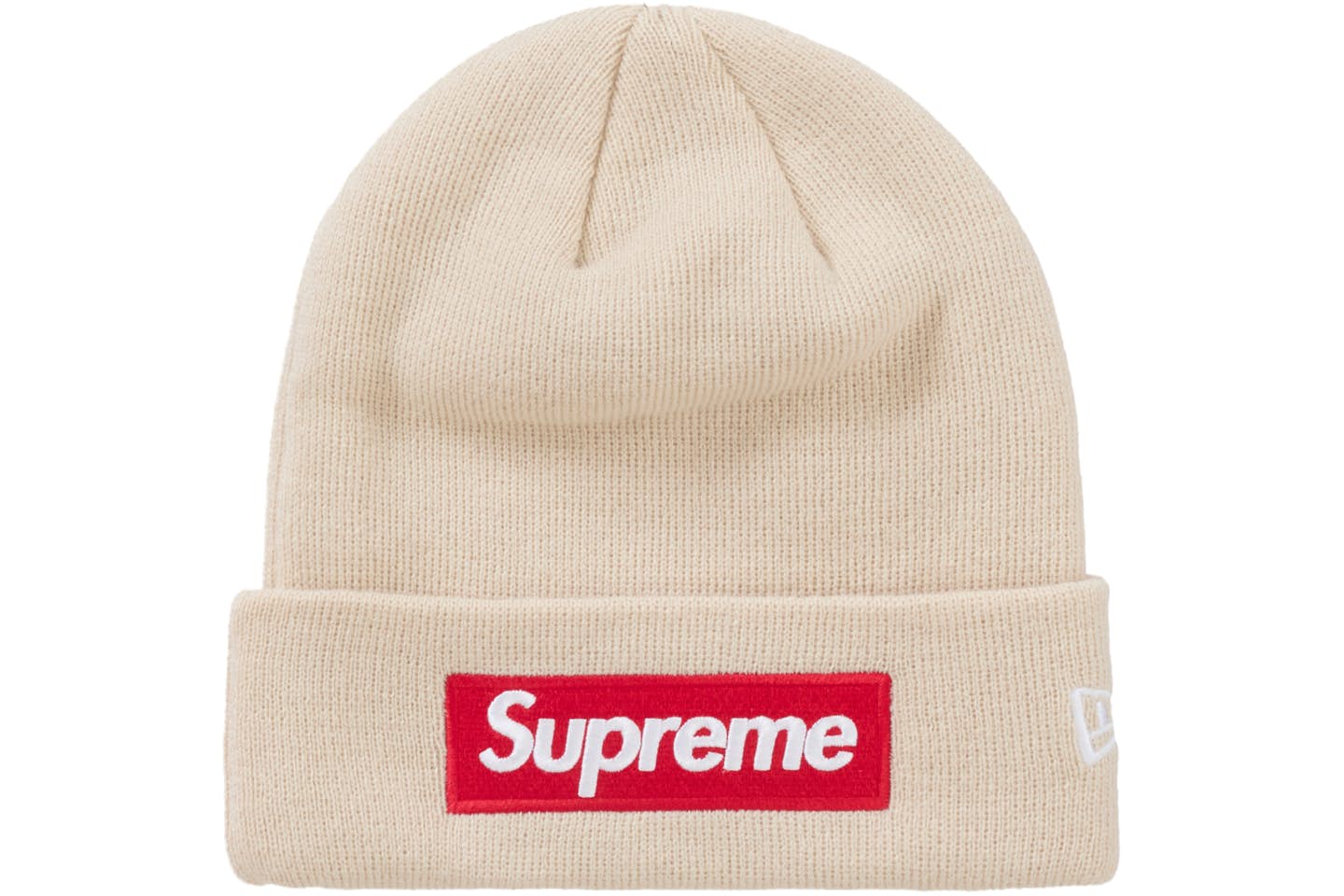 Supreme New Era Box Logo Beanie (FW24) Stone