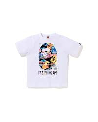 Bape Art Camo Big Head White Tee