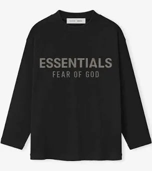 Essentials Jet Black Kids Longsleeve