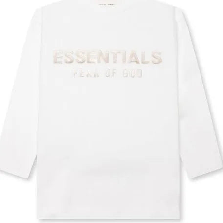 Essentials Cloud White Kids Longsleeve