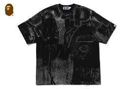 Bape Black Coated Metallic Tee