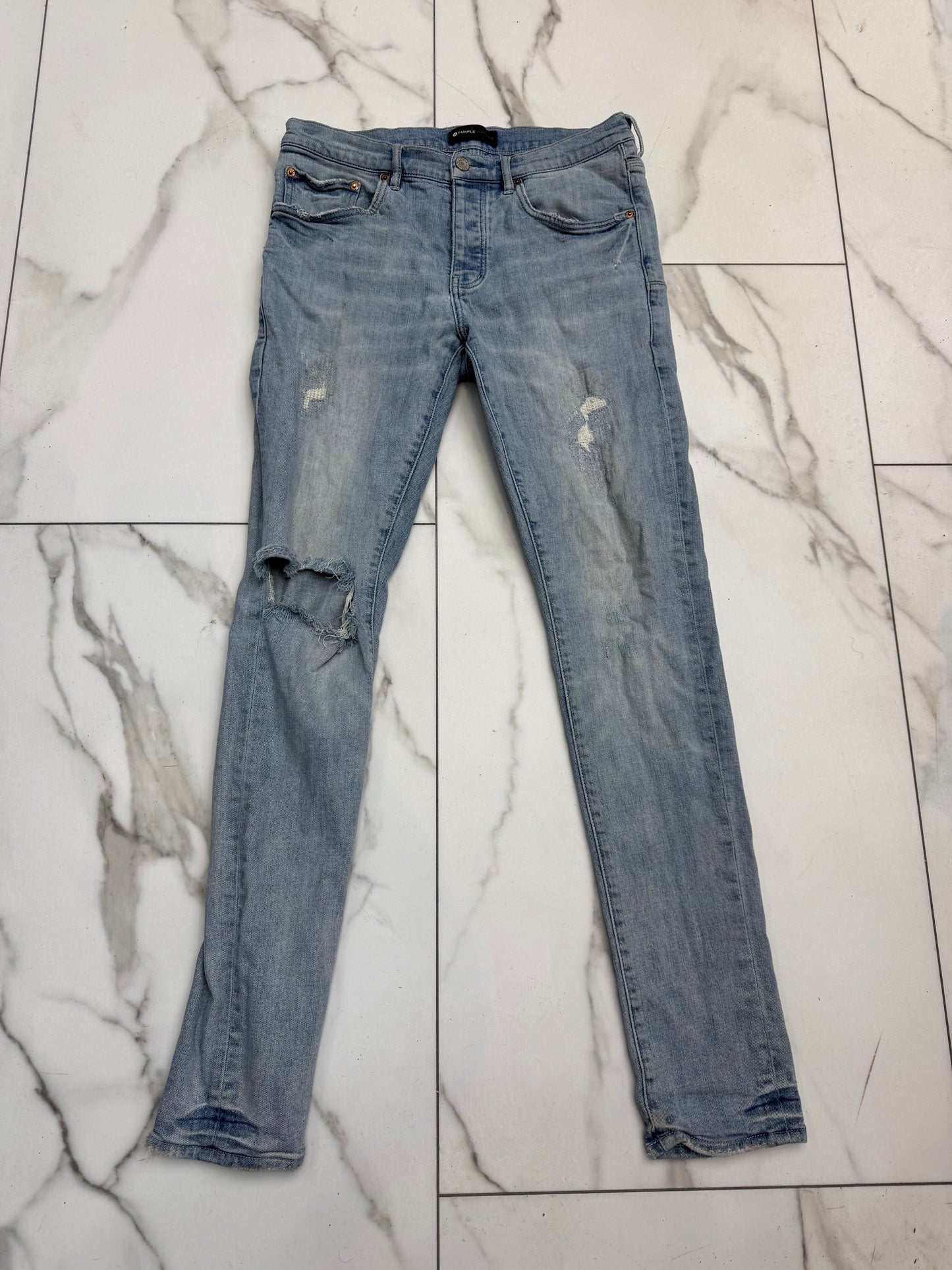 Purple Jeans ‘Knee Rip’ No Tags PRE-OWNED