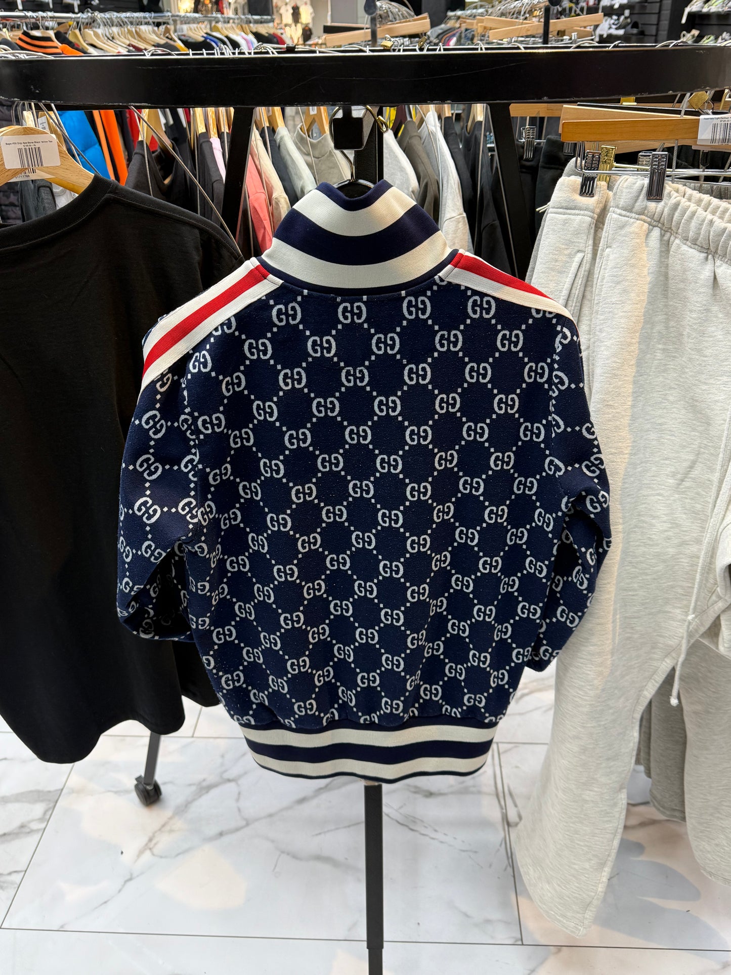 Gucci ‘Blue&White’ Track Sweater PRE-OWNED