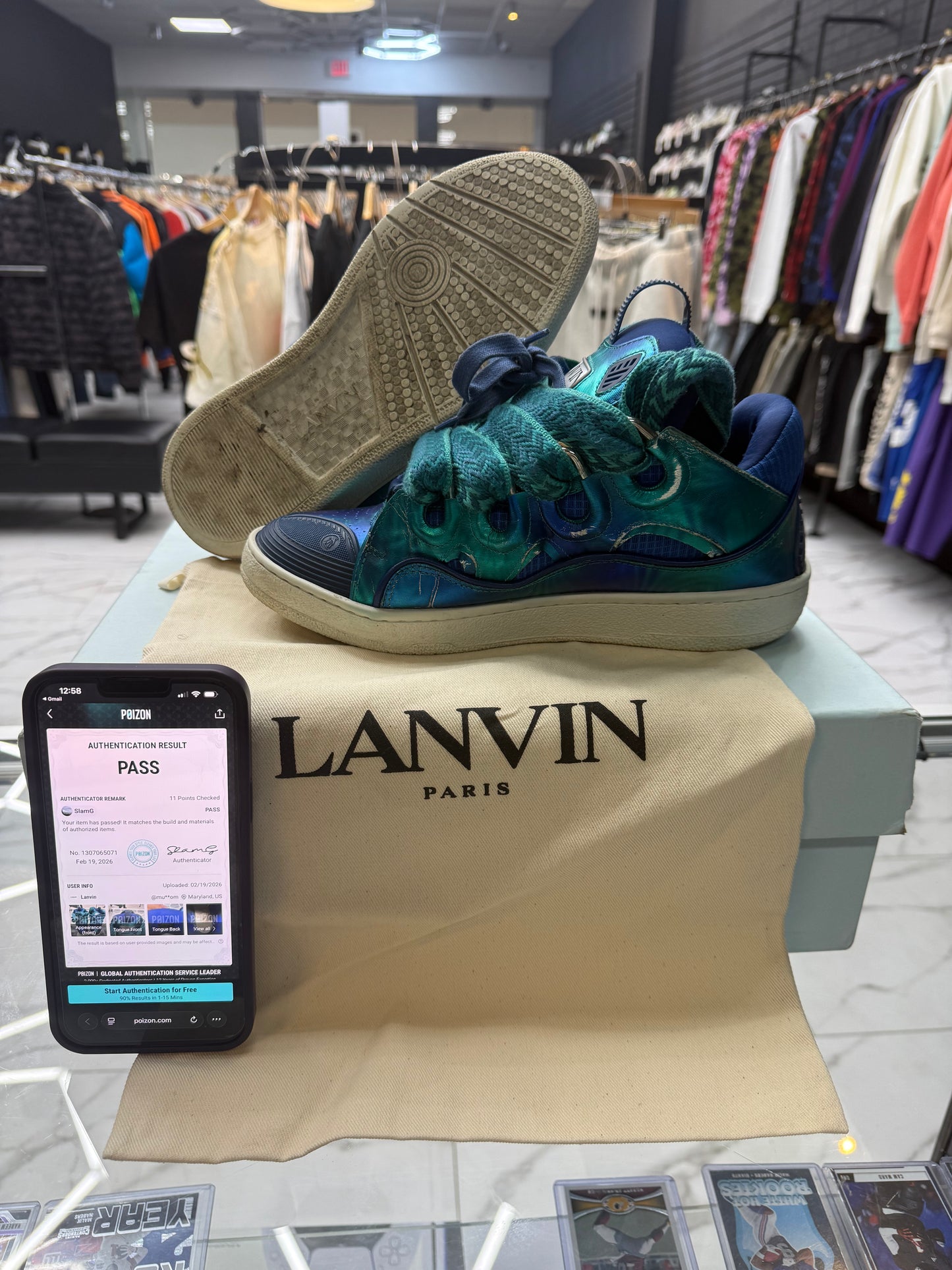 Lavin ‘Blue Metallic’ Used W Box & Dust Bag