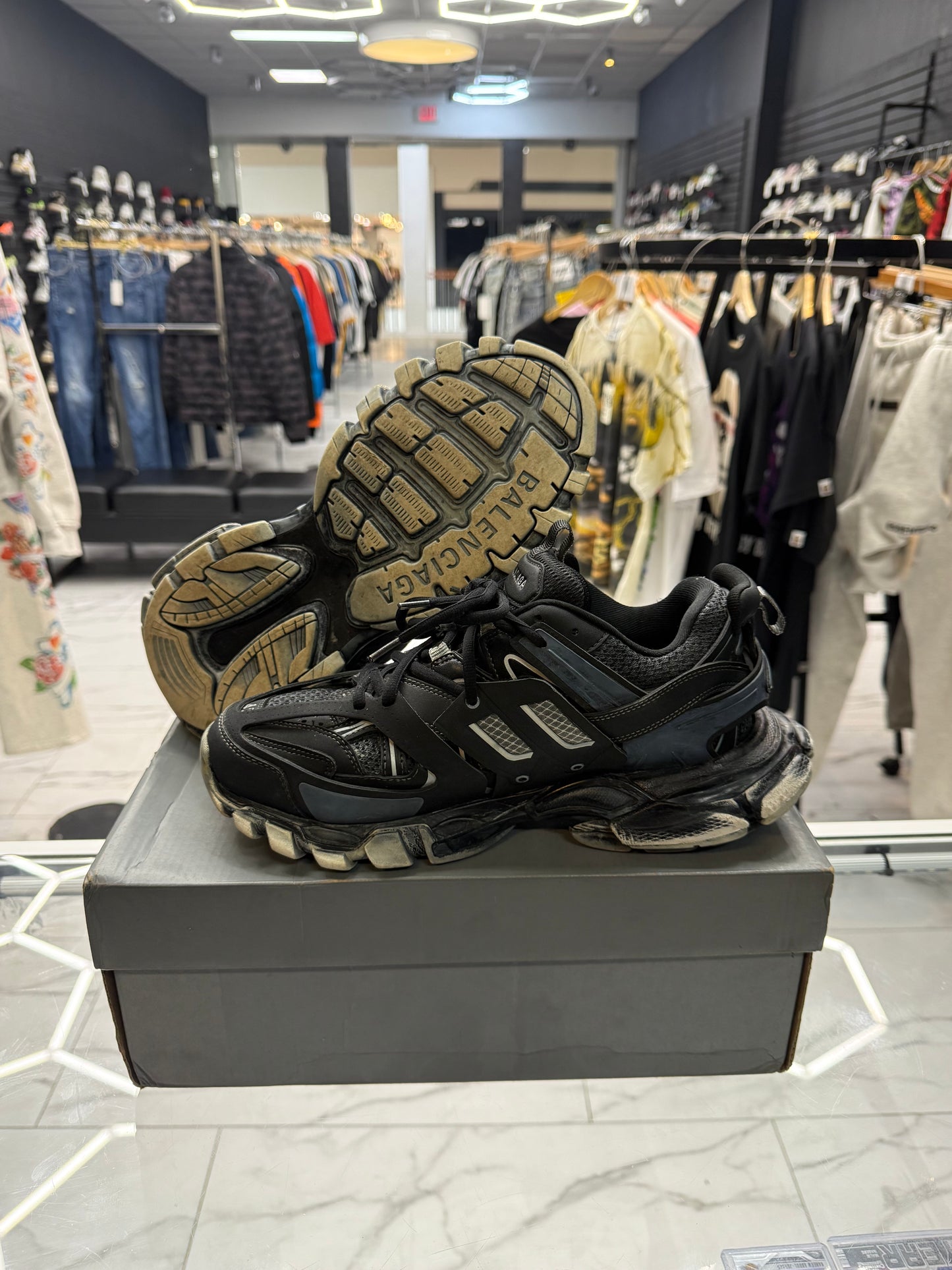 Balenciaga Track ‘Faded Black’ USED W BOX