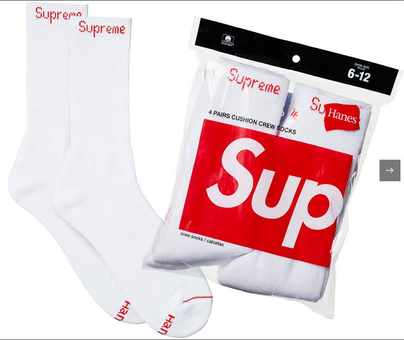 Supreme White Socks