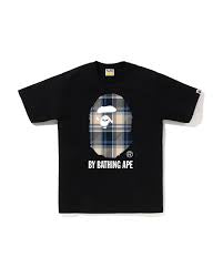 Bape Black Check Blue Tee
