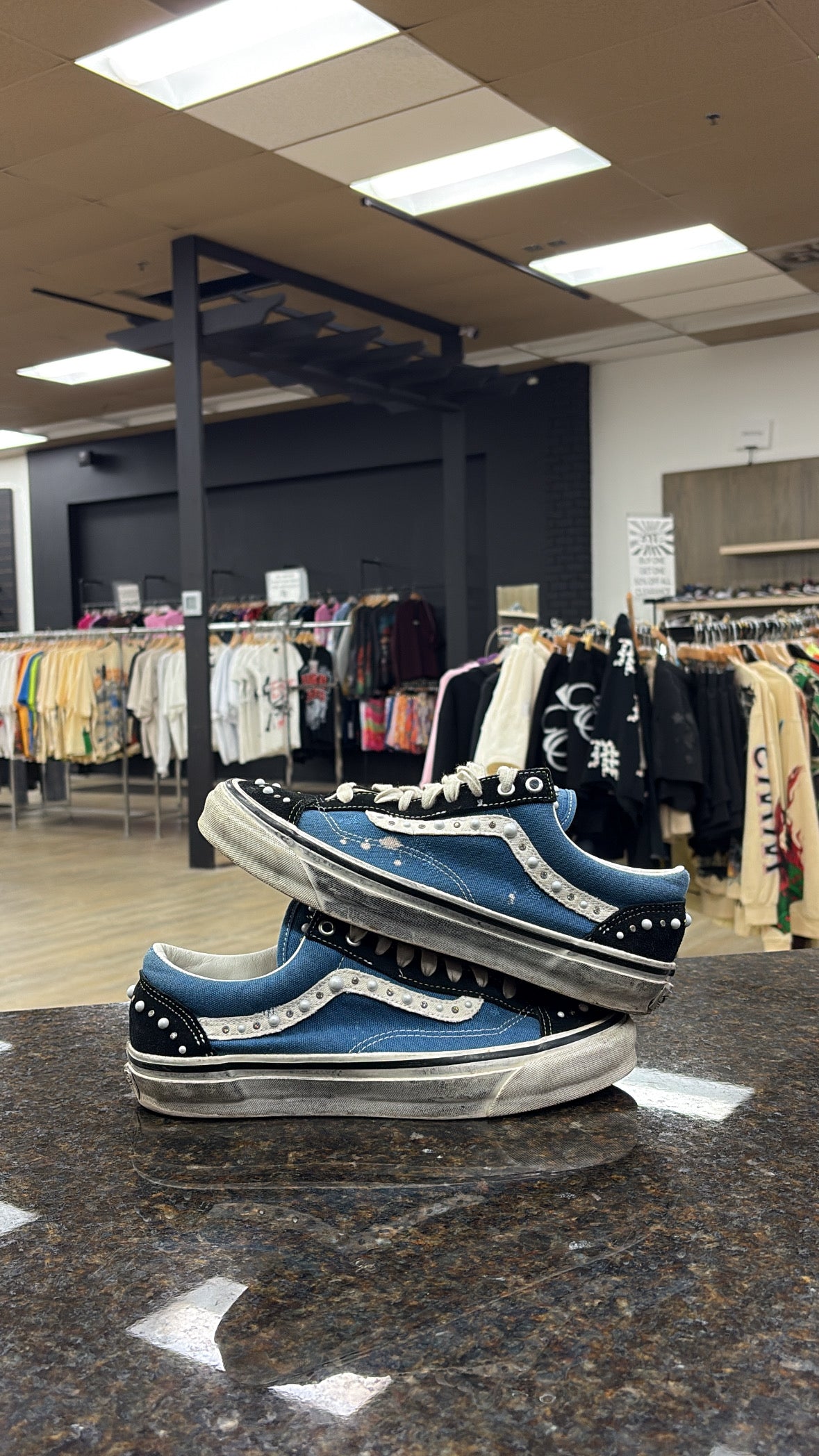 Vans LX Old Skool 36 “Pearlized Pack Black Navy” Used With No Box