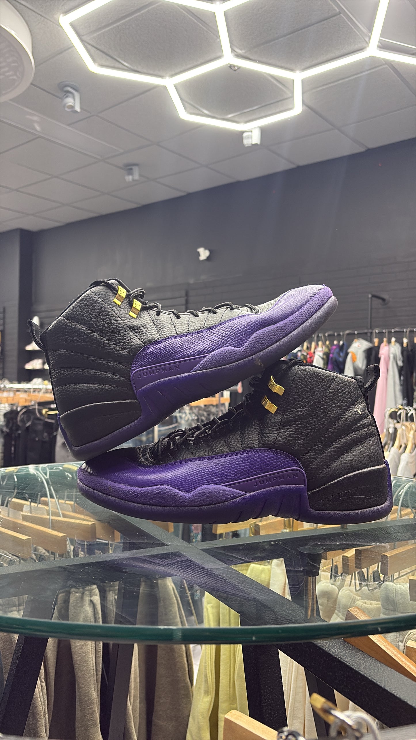 Jordan 12 field purples pre-owned no box