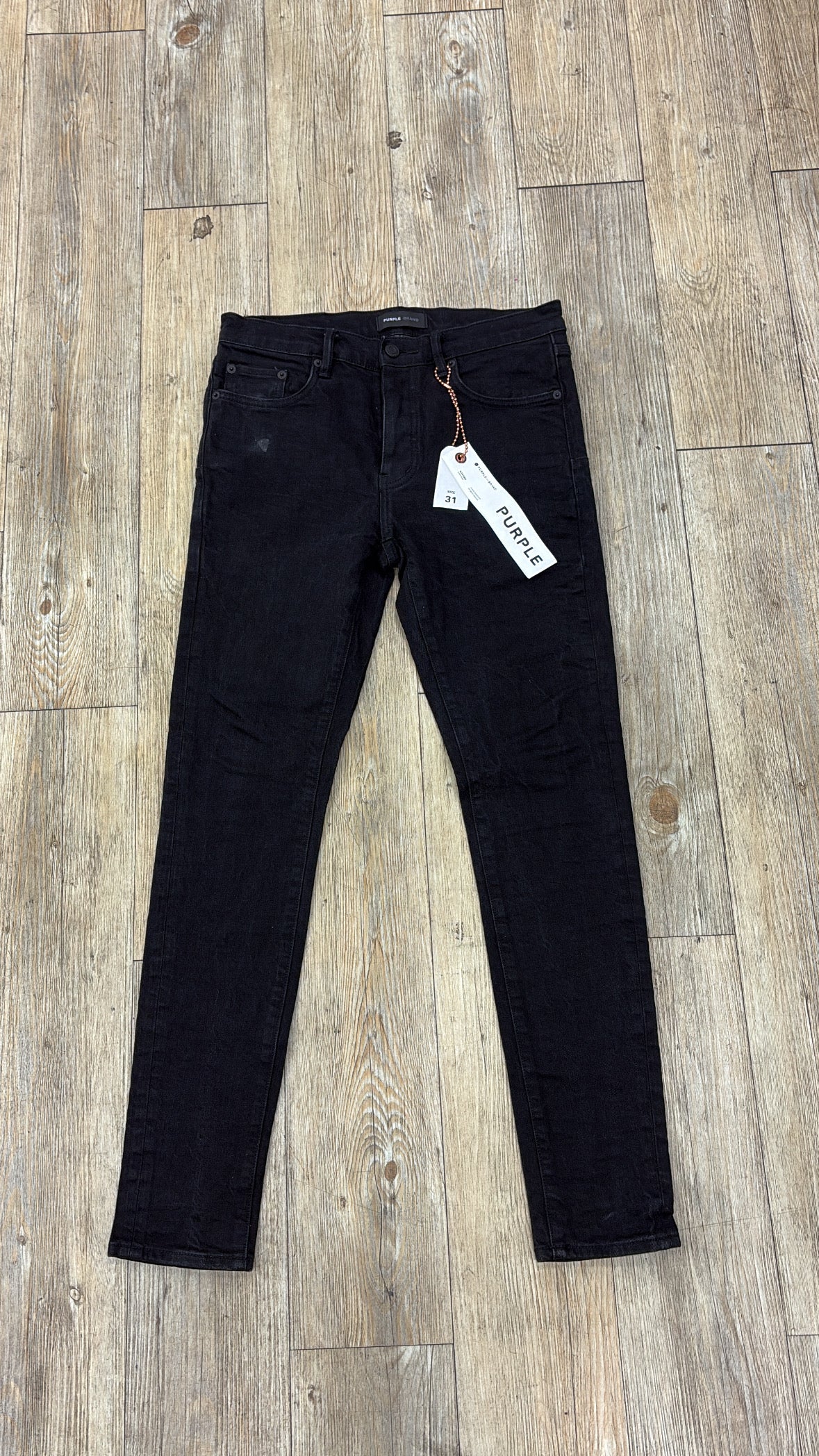 Black Purple Brand Jeans Preowned With Back and Front Tags