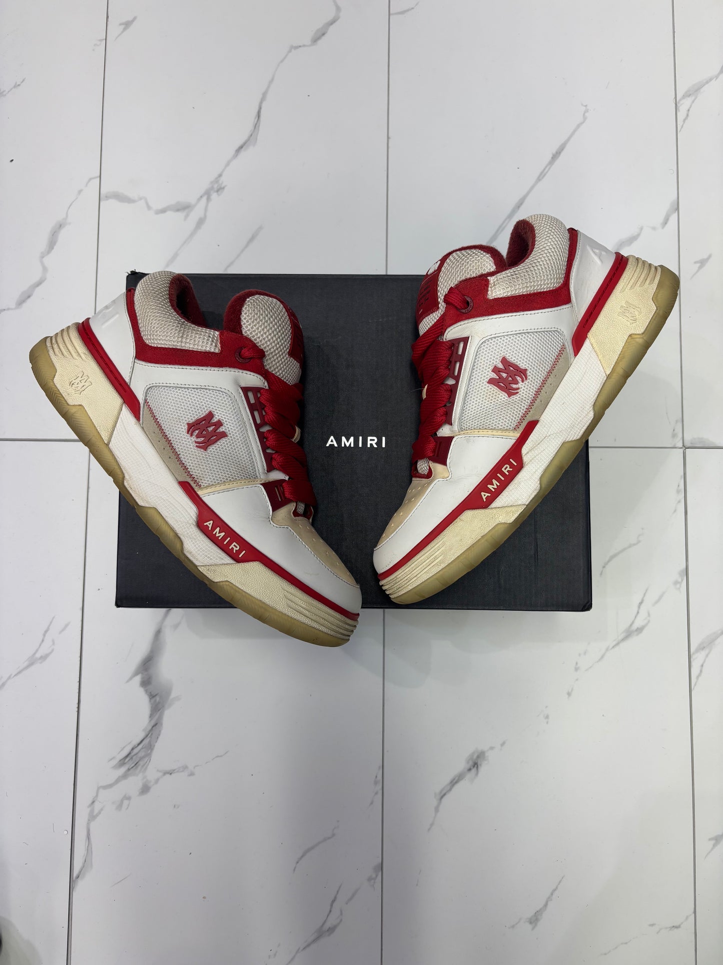 Amiri MA-1 White Red Used With Box