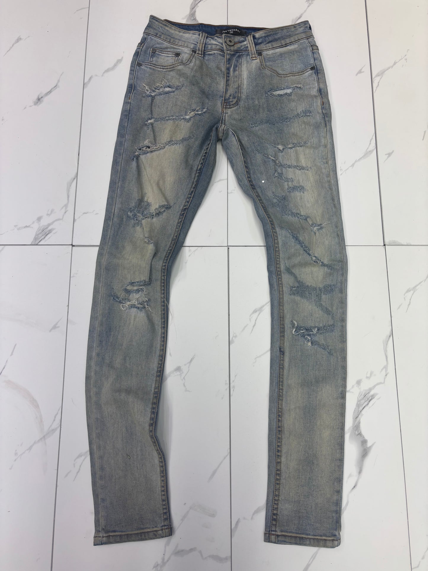 Serenede Light Wash Distressed Denim Jean Preowned