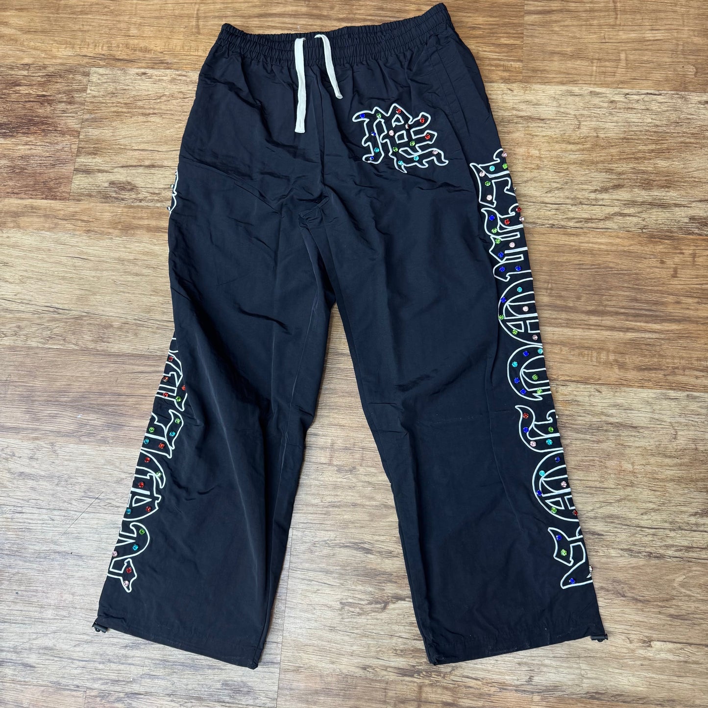 Mixed Emotion #5 Black RhineStone Sweatpants