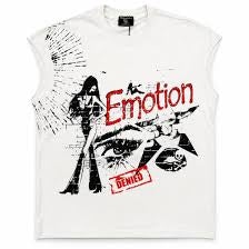 Mixed Emotion White Red Starboy Sleeveless Tee