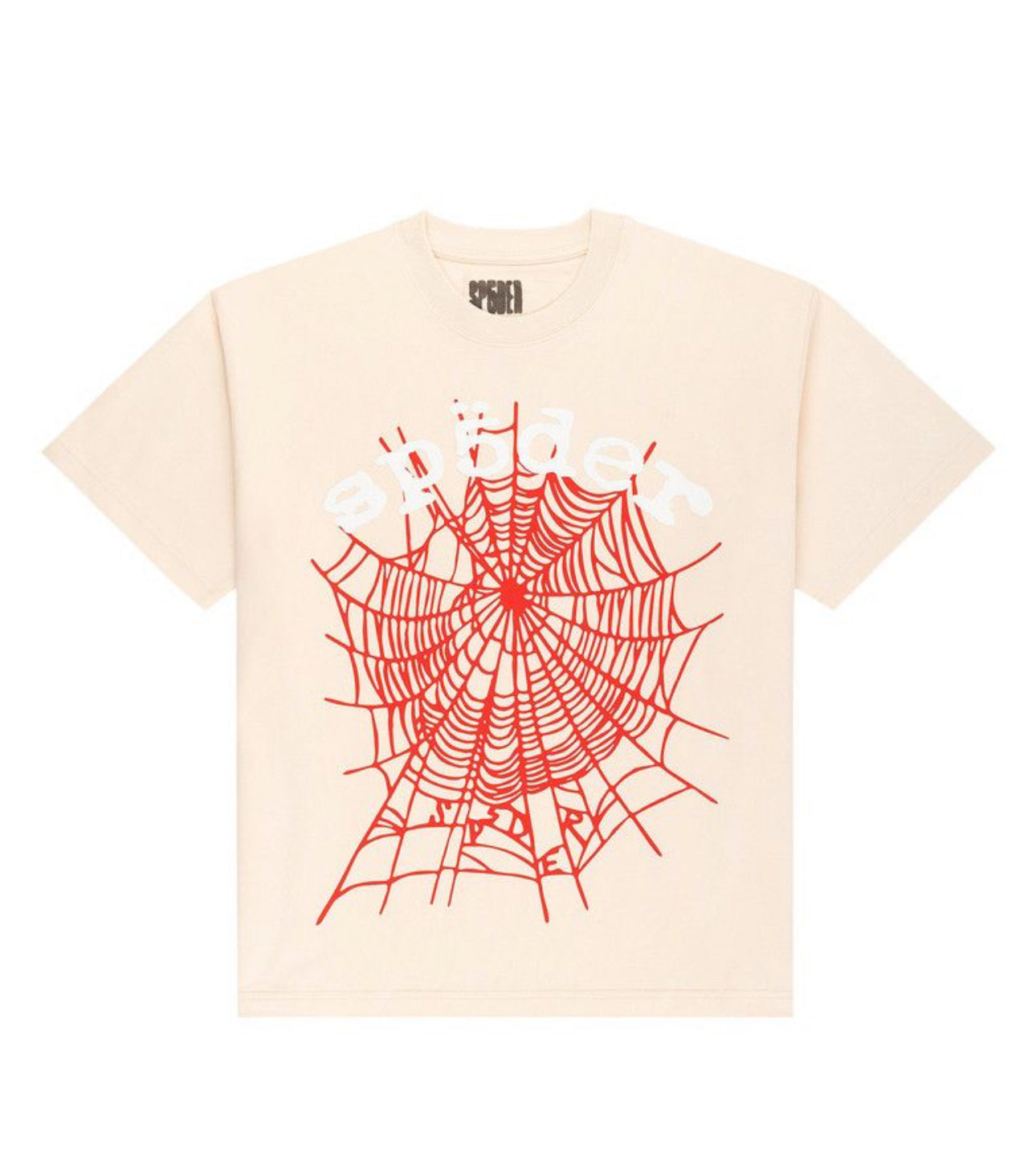 Sp5der #3 Cream Legacy Logo Hw Tee