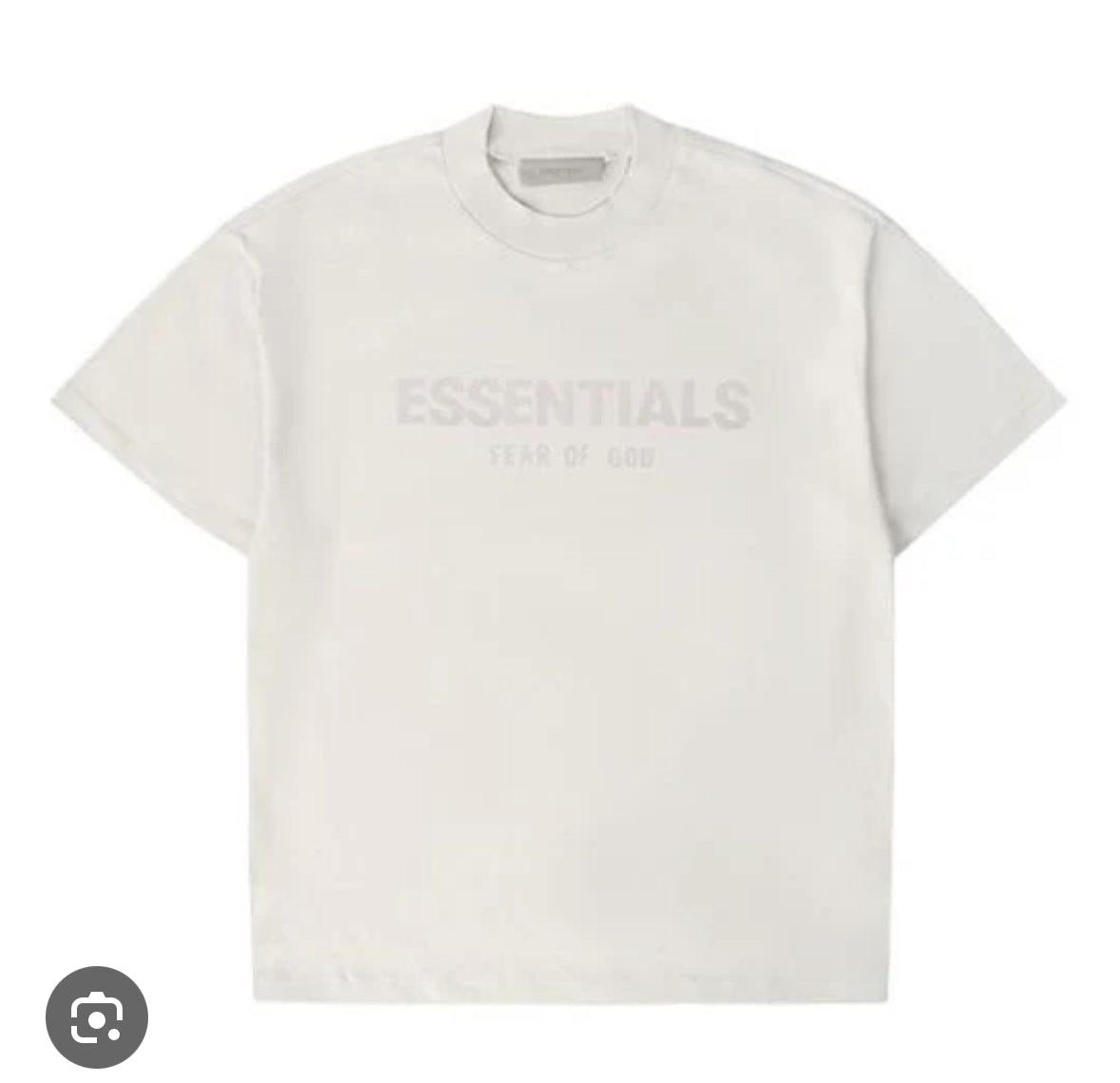 Essential #9 greige front logo tee