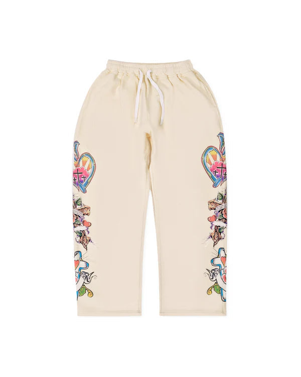 We Are Righteous Cream Sweatpants