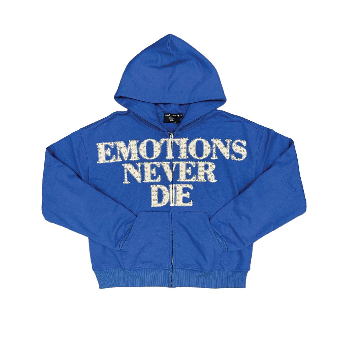 Mixed Emotions Blue 'Emotions Never Die' Zip Up Hoodie
