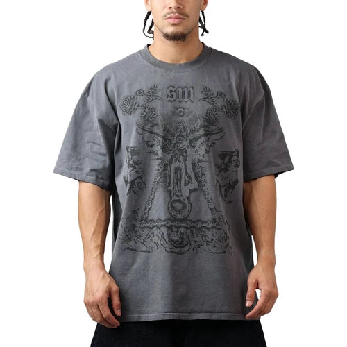 Saint Morta Black Wash Holy Ghost Tee