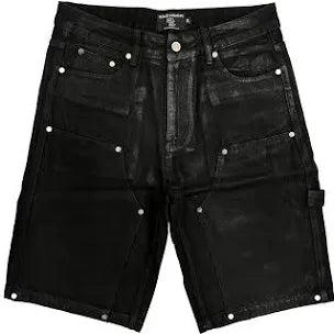 Mixed Emotion Black Wax Shorts