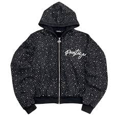 Prestige Black Diamond Zip Up Hoodie