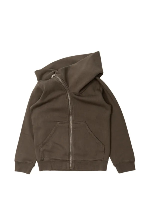 Rick Owens Brown Kids Mountain Zip-Up Hoodie